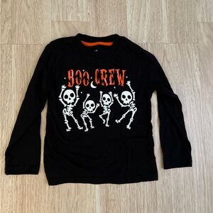Cat & Jack Black 'Boo Crew' Skeleton Long Sleeve Tee